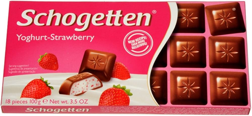 Schogetten Chocolate - Yogurt Strawberry, 100g Bar