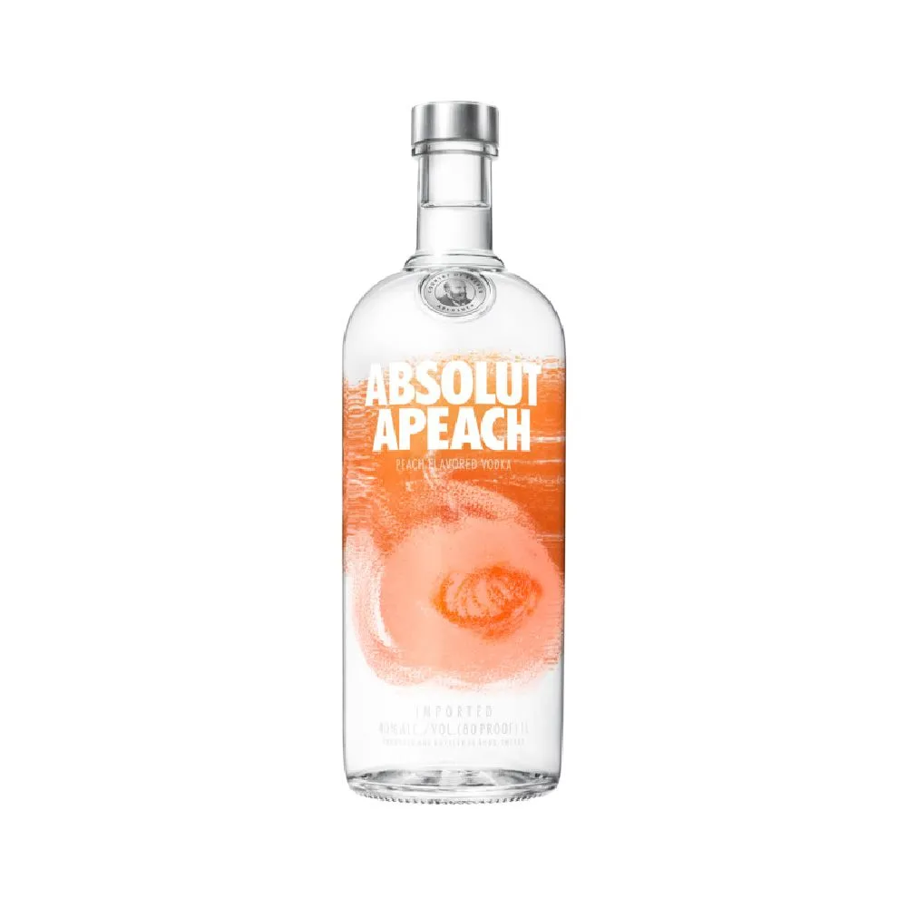 Absolut Peach Vodka 1L- 40%v/v