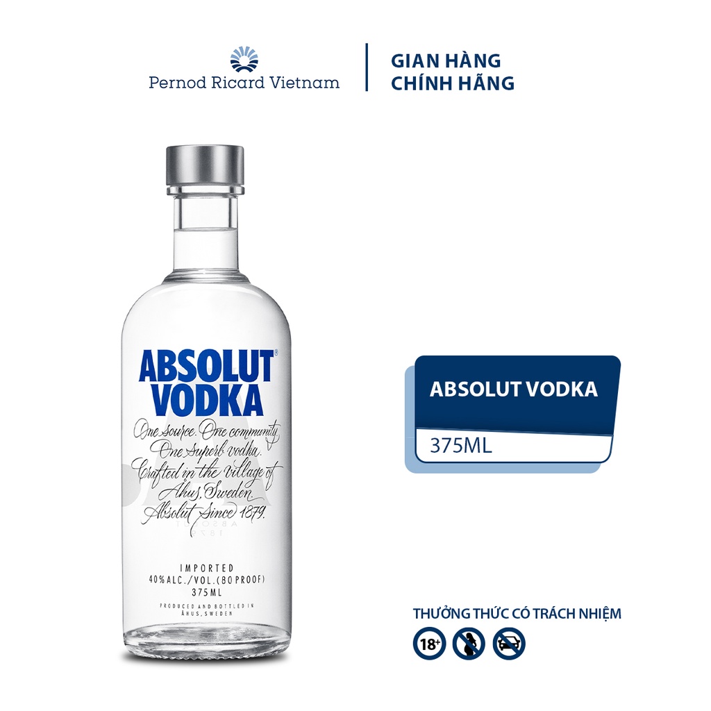 Absolut Vodka 375ml- 40%v/v