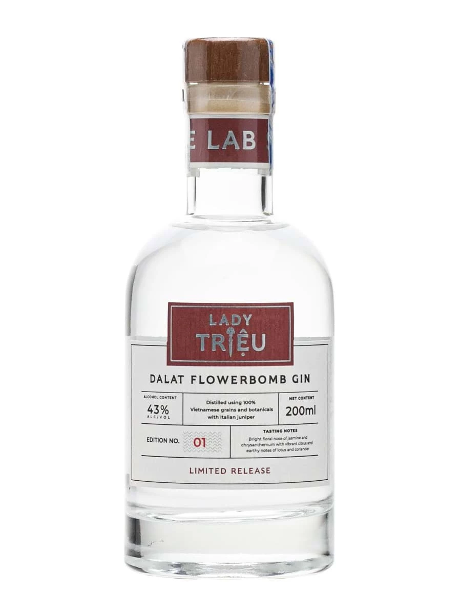 Lady Trieu - Dalat Flowerbomb Gin 20cl- 43%v/v- Vietnam alcohol