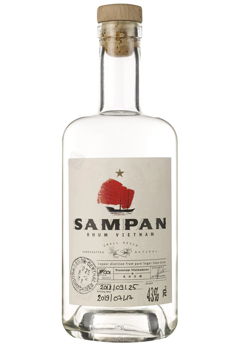 Sampan White Rum 43%- 70cl