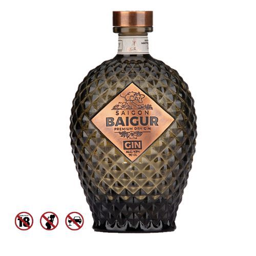 Saigon Baigur Premium Dry Gin 43% (700ml)