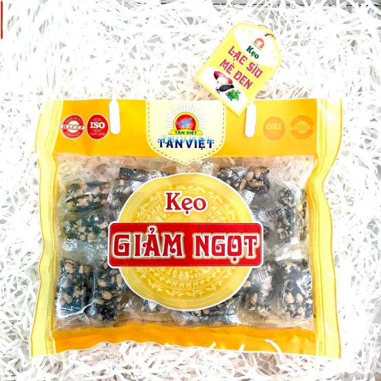 Black Seasame and peanut candy LESS SUGAR- kẹo lạc sìu mè đen 