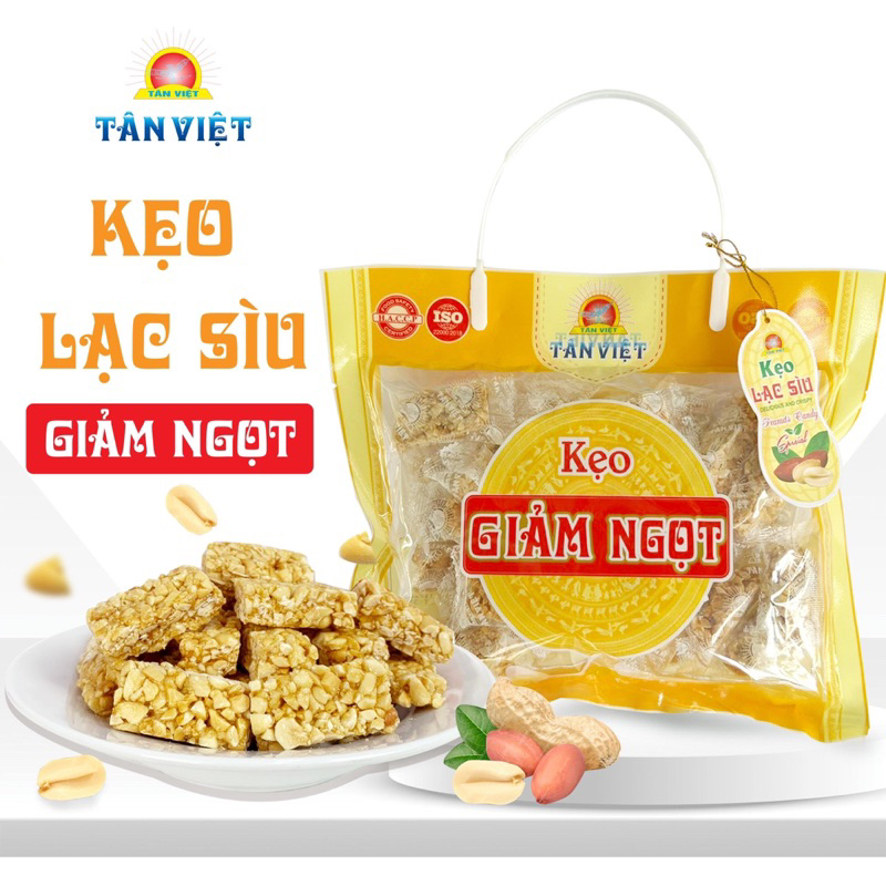 Delicious and crispy peanut candy  LESS SUGAR- Kẹo lạc sìu Tân Việt