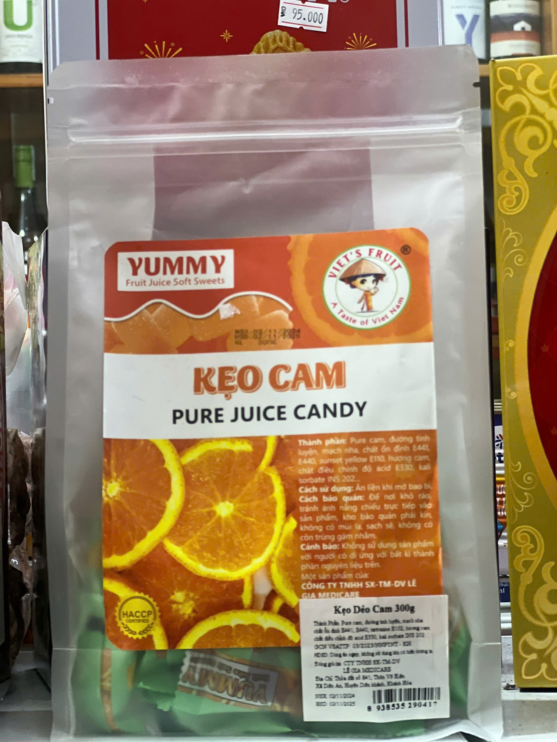 Orange Pure Juice Candy- Kẹo Cam- Viet's Fruit