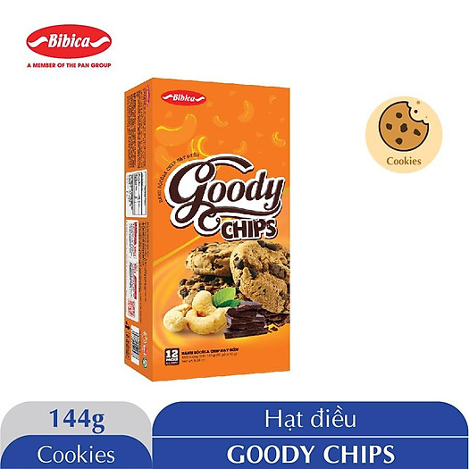 Goody chips cam- Chocolate chips cookies with cashews- 144g