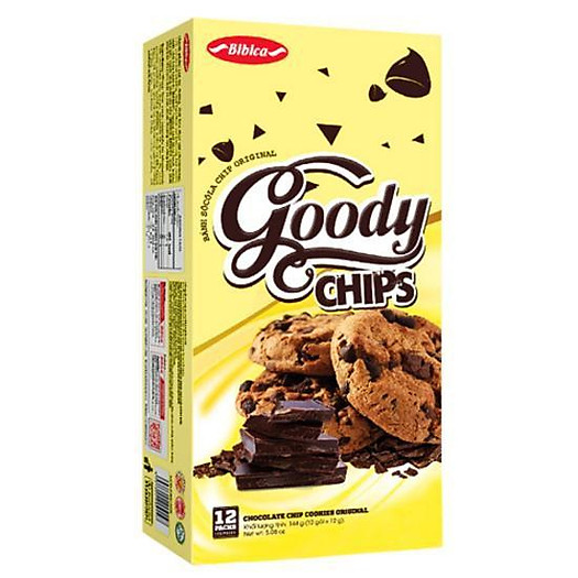 Goody chips vàng - Chocolate chips cookies original- 144g