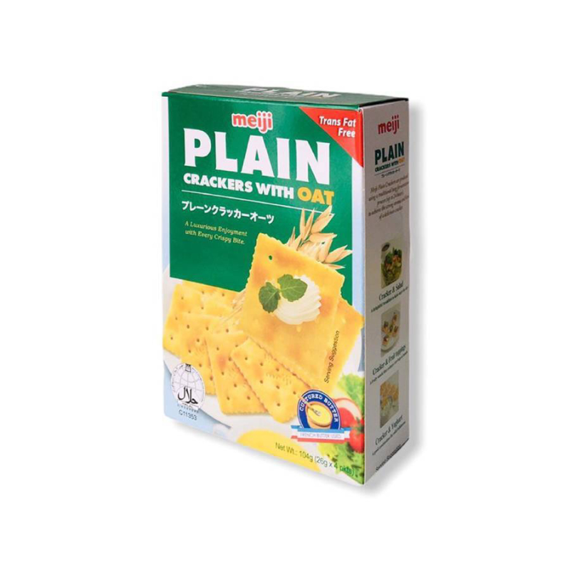 Meiji Plain Crackers with Oats (104g)