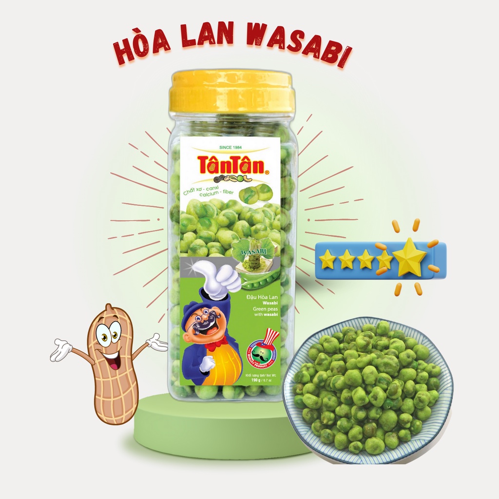 Wasabi Green Peas- Đậu Hoà Lan Tân Tân wasabi 190g