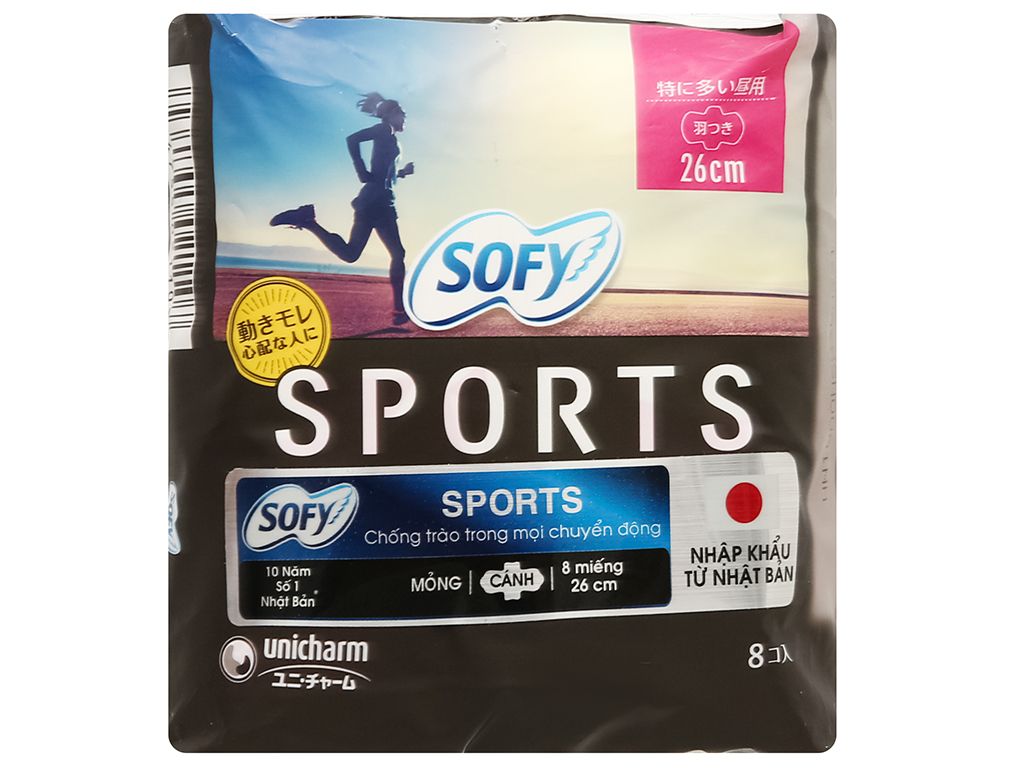 Black Sport SOFY diana Sanitary napkin - 8 pieces