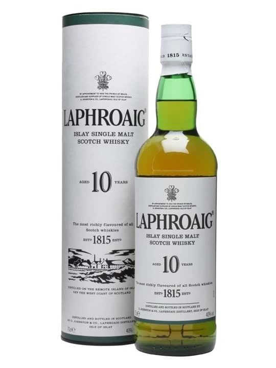 Laphroaig 10 Year Old Single Malt Scotch Whisky-40%v/v- 70cl