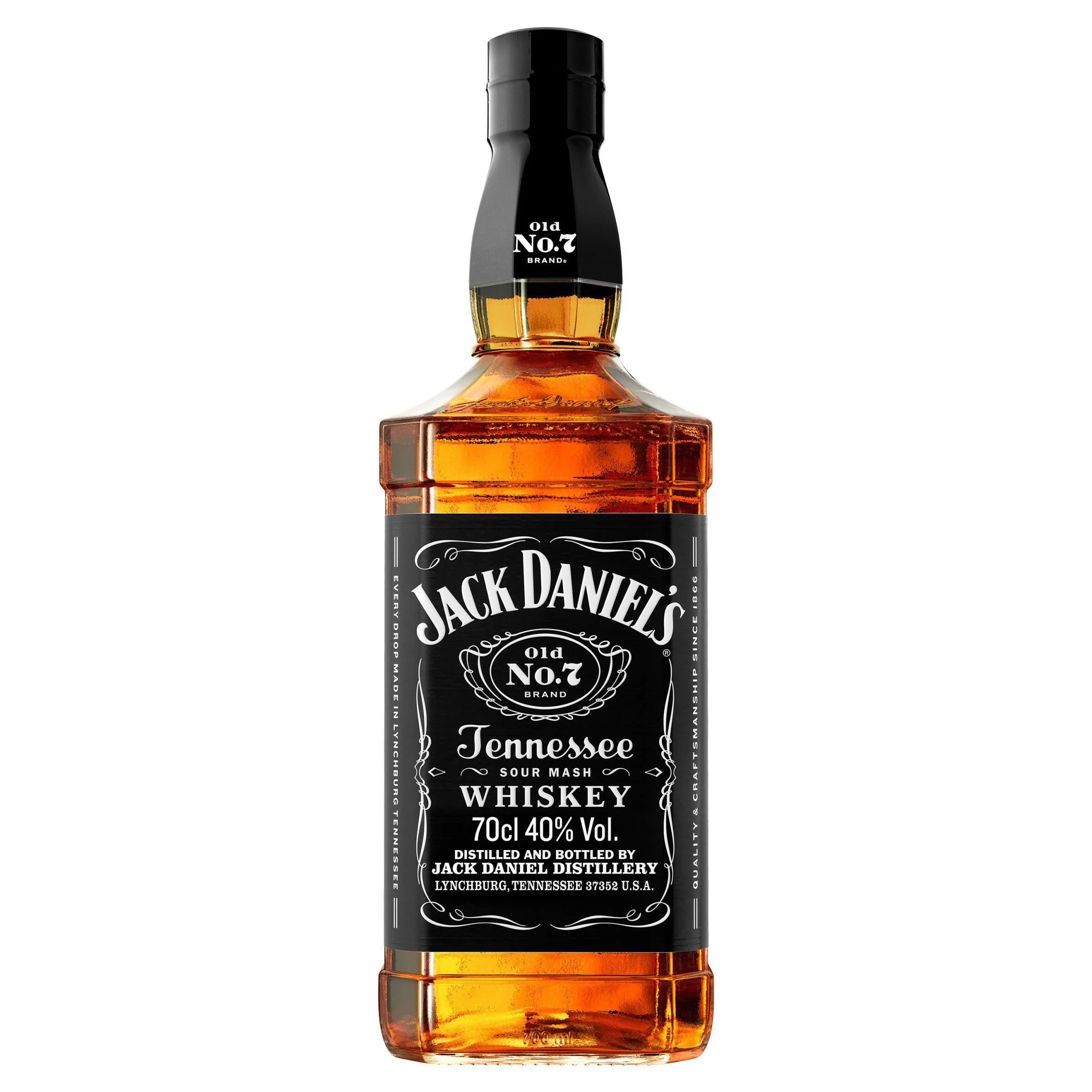 Rượu Whisky Tennessee Jack Daniel's Old No.7 - 40%v/v-70cl