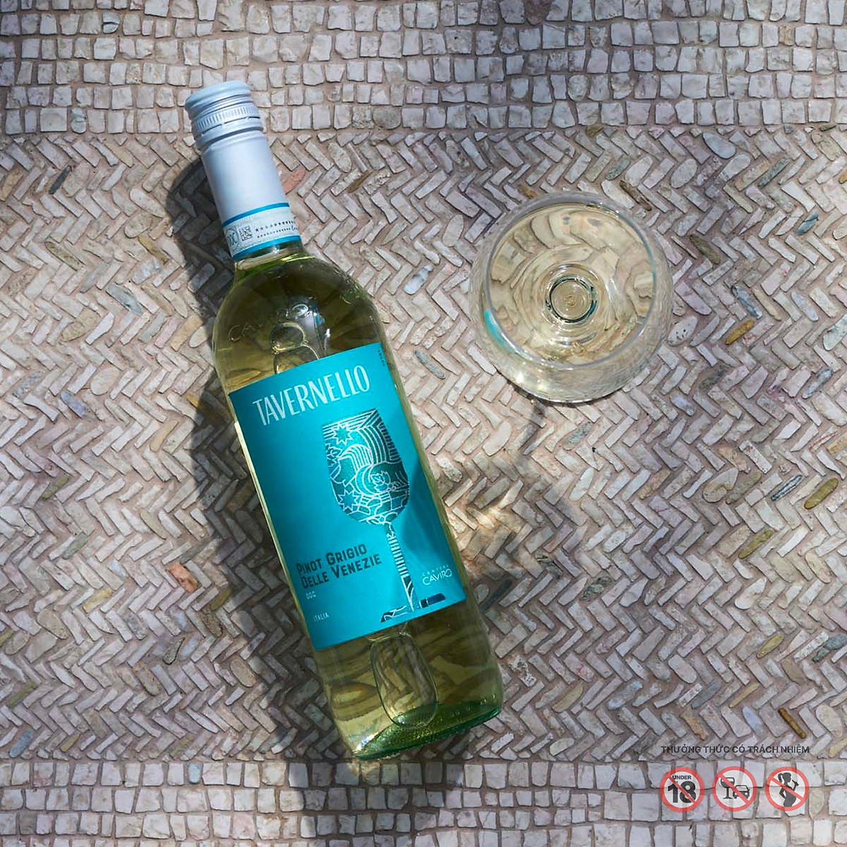 Rượu Vang Trắng Tavernello Pinot Grigio White wine