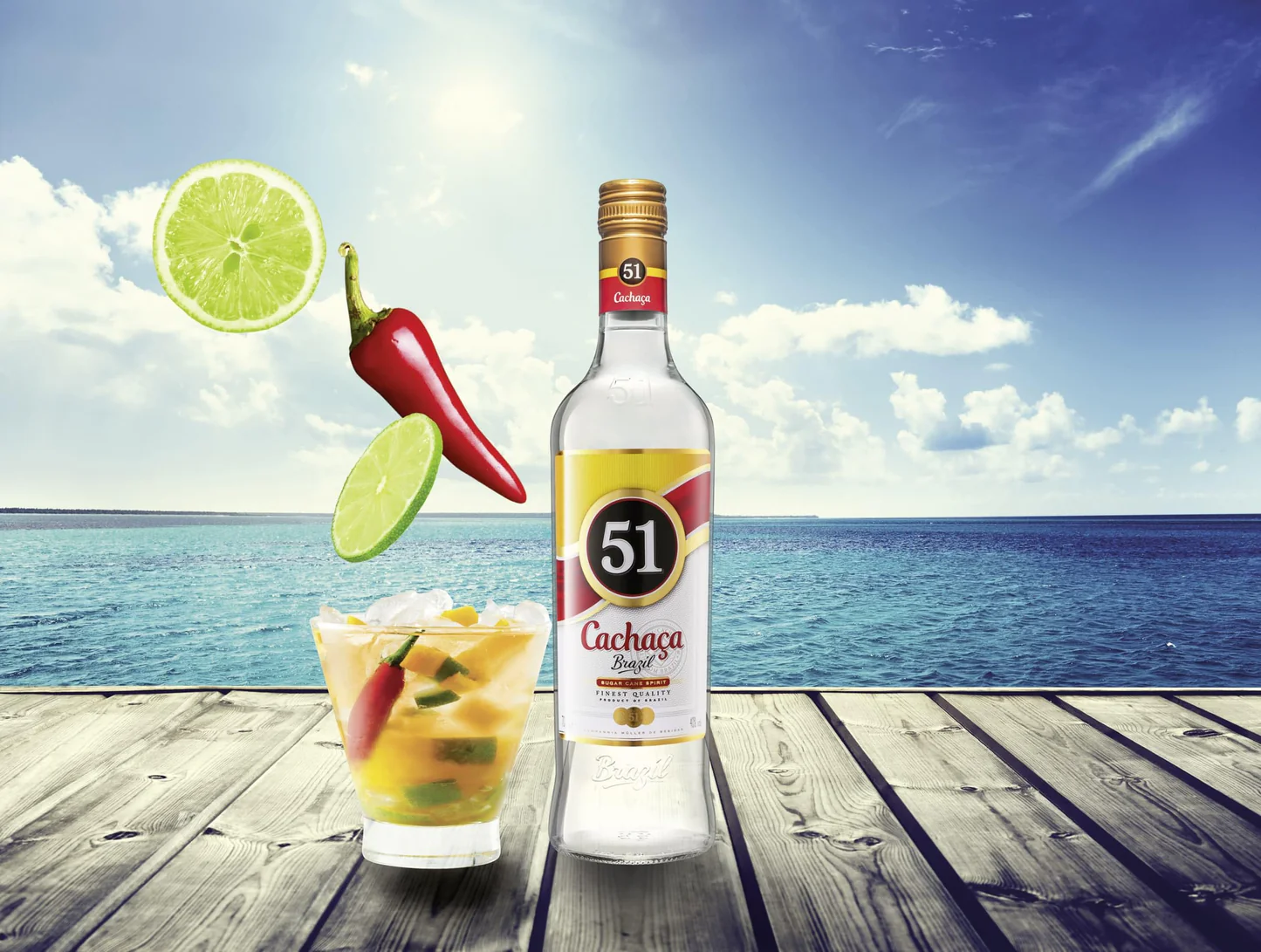 Rượu Rum Cachaca 51- 40% vol- 70cl